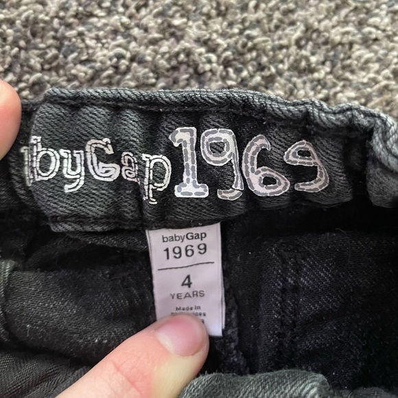 Baby Gap Toddler Girl Black Denim Jeans with Bow Hem, Size 4 - Picture 4 of 7